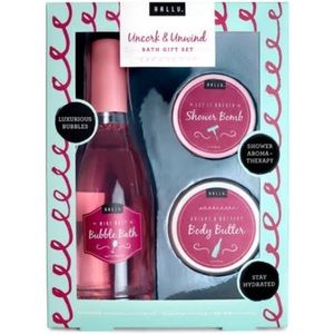 Hallu uncork and unwind bath gift set
